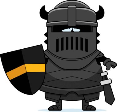 Üzgün çizgi film siyah şövalye