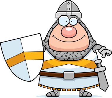 Gülümseyen karikatür Knight