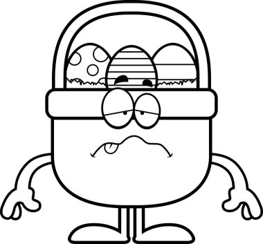 Hasta karikatür Paskalya sepeti