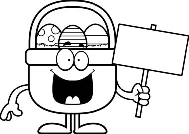 Karikatür Paskalya sepeti işareti