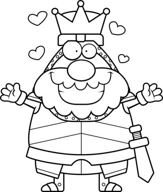 Çizgi film Kral kucaklama
