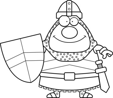 Gülümseyen karikatür Knight