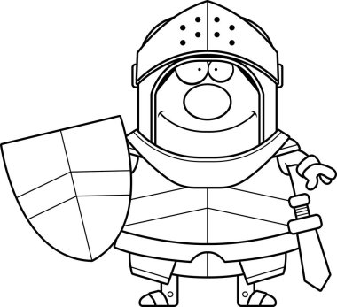 Gülümseyen karikatür Knight