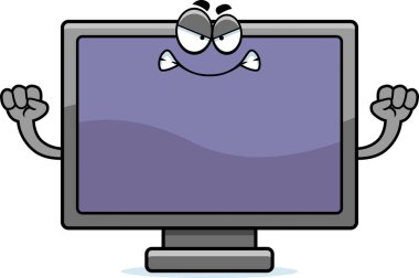 Kızgın çizgi film düz ekran Tv