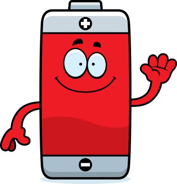 Çizgi film pil sallayarak