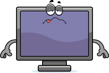 Hasta karikatür düz ekran Tv