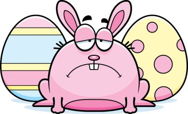 Depresif karikatür Paskalya tavşanı