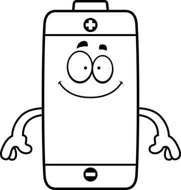 karikatür mutlu akü