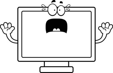 Korkmuş karikatür düz ekran Tv