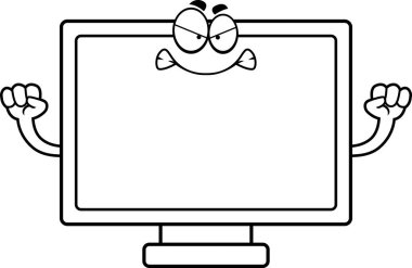 Kızgın çizgi film düz ekran Tv