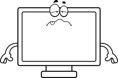 Hasta karikatür düz ekran Tv