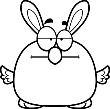 Sıkılmış karikatür Paskalya Bunny piliç
