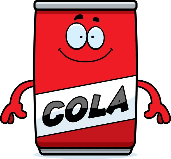 Mutlu karikatür Cola Can — Stok Vektör