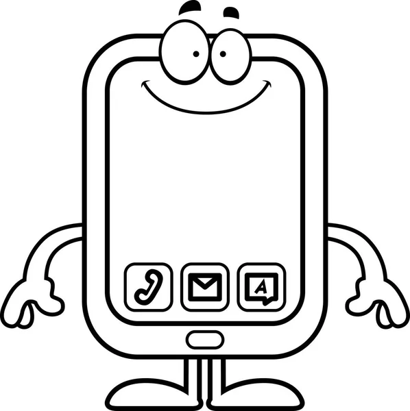 Glückliches Cartoon-Smartphone — Stockvektor