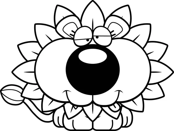 Dessin animé Goofy pissenlit Lion — Image vectorielle
