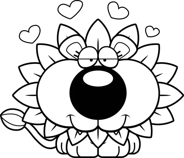 Desenhos animados Dandelion Lion Love —  Vetores de Stock