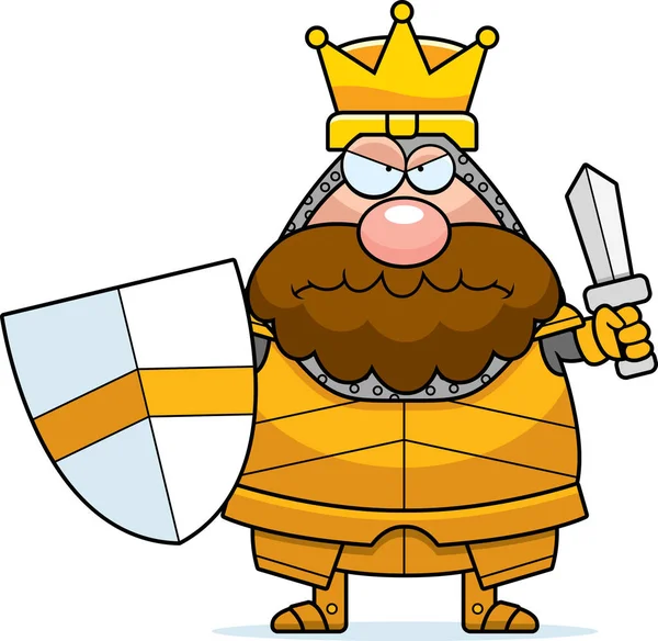 Θυμωμένος ο βασιλιάς κινουμένων σχεδίων — Διανυσματικό Αρχείο