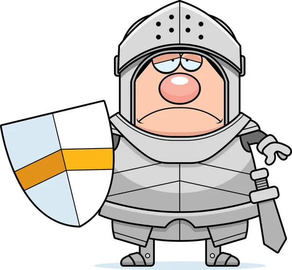 Sad Cartoon Knight — Stock Vector