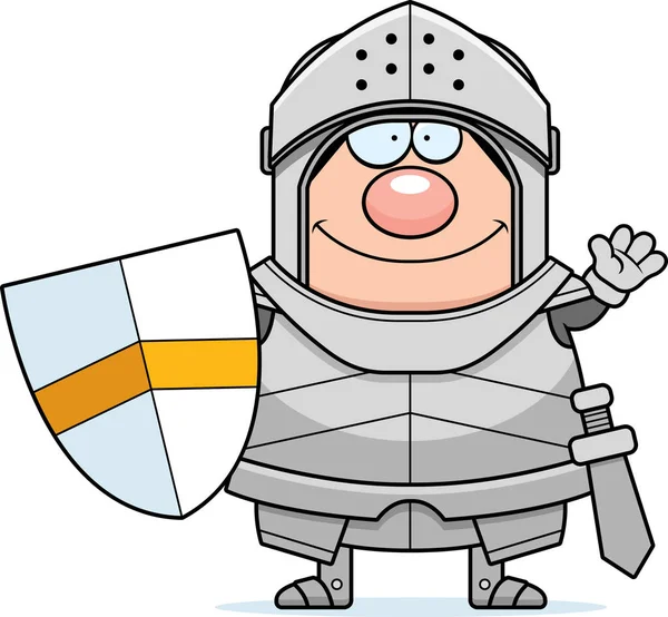 Çizgi film Knight sallayarak