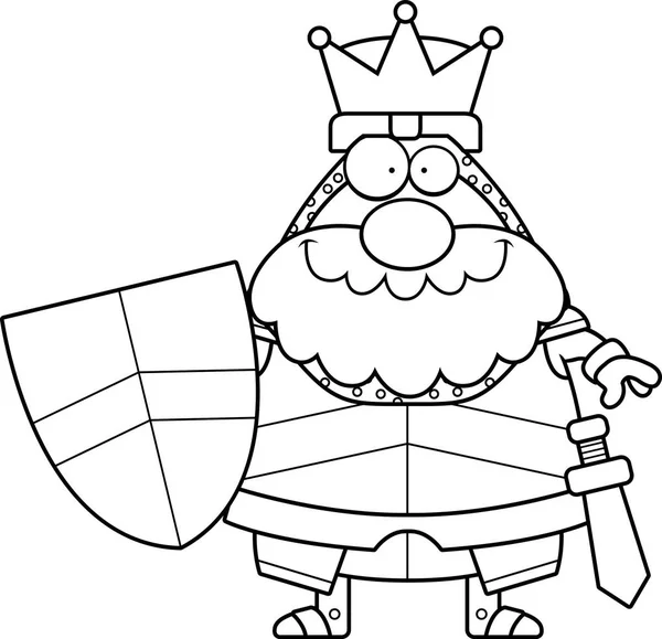 Lachende cartoon koning — Stockvector