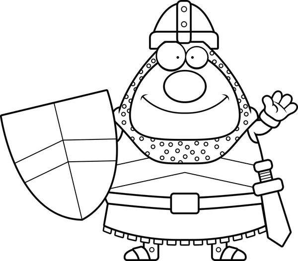 Çizgi film Knight sallayarak