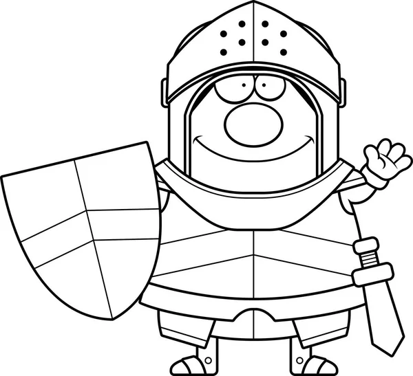 Çizgi film Knight sallayarak