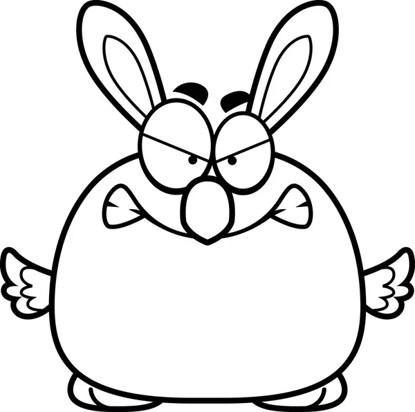 Сердитий мультфільм Великдень Chick кролик — стоковий вектор