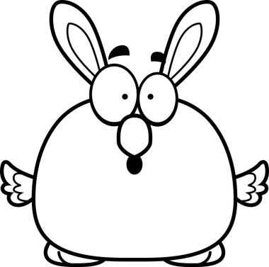 Sürpriz karikatür Paskalya Bunny piliç