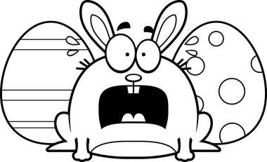 Dehşete karikatür Paskalya tavşanı