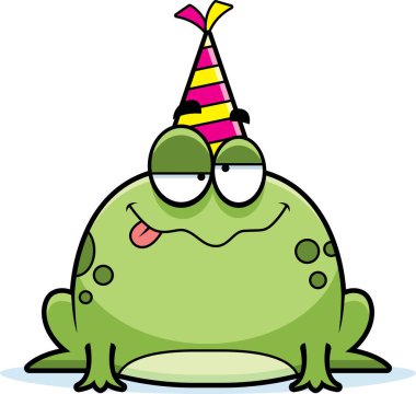 Çizgi film kurbağa sarhoş parti