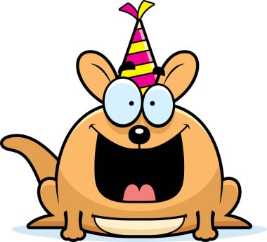 Çizgi film kanguru doğum günü partisi