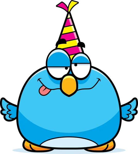 Dessin animé Bluebird Drunk Party — Image vectorielle