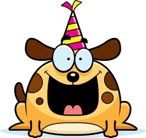 Rajzfilm kutya születésnapi Party — Stock Vector