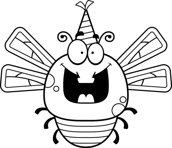 Стрекоза мультфильм день рождения — стоковый вектор