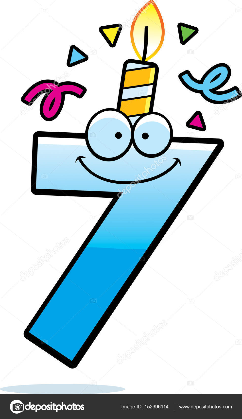 Download Cartoon Number Seven Birthday — Stock Vector © cthoman ...