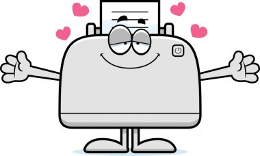 Çizgi film yazıcı kucaklama