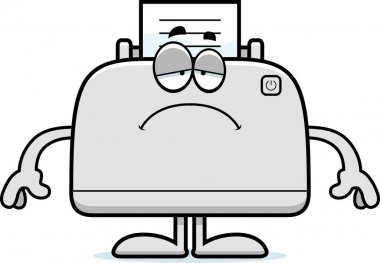 Üzgün çizgi film yazıcı