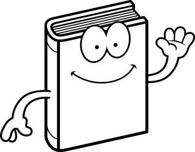 Karikatür kitap sallayarak