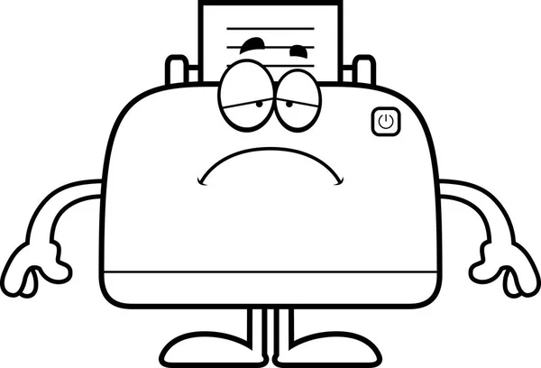 Sad Cartoon Printer — Stock Vector