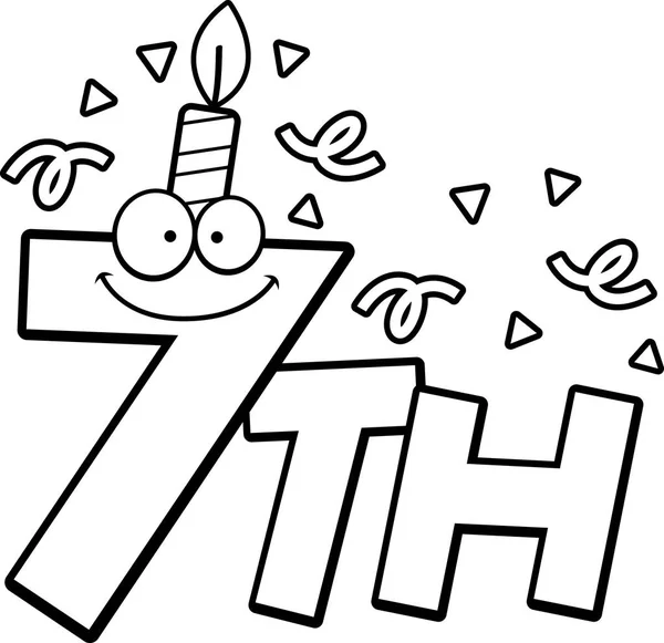 漫画の 7 歳の誕生日 — ストックベクタ