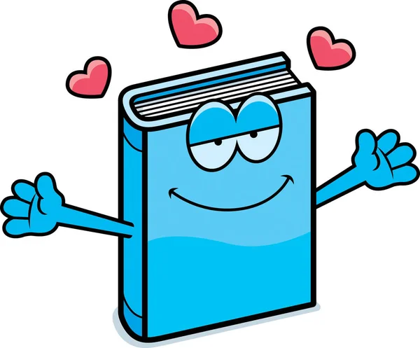 Cartoon Book Hug — Stock Vector