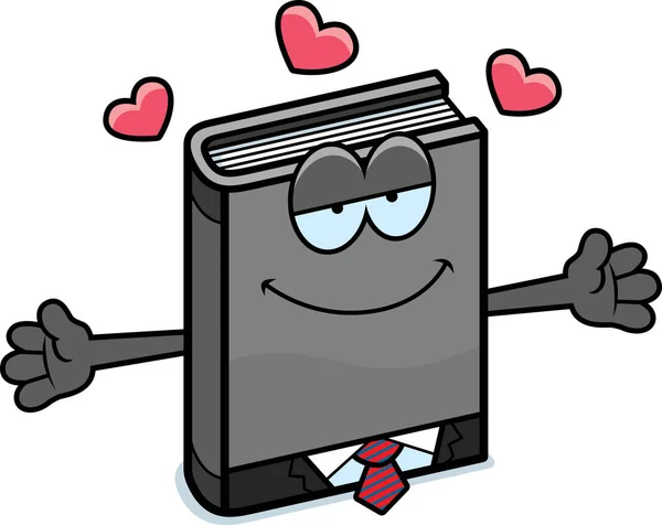 Cartoon Business Book Hug — Stock Vector