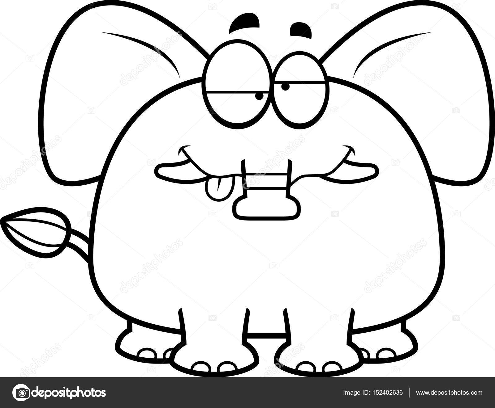 Drunk Cartoon Elephant Stock Vector Image by ©cthoman #152402636
