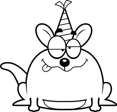 Çizgi film kanguru sarhoş parti