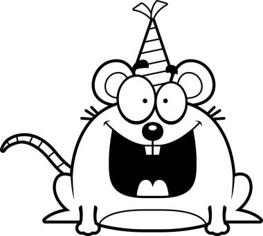Çizgi film fare doğum günü partisi