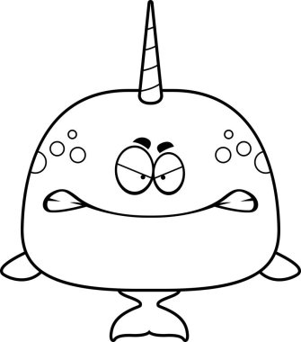 Kızgın çizgi film boynuzlu balina