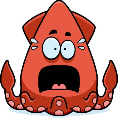 Korkmuş karikatür kalamar