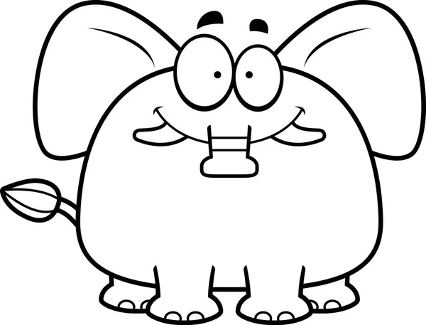 Lächelnder Cartoon-Elefant — Stockvektor