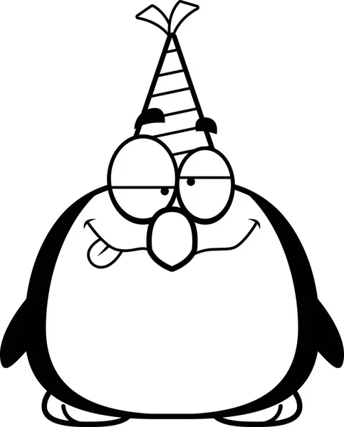 Kreskówka Pingwin Pijacka Impreza — Wektor stockowy