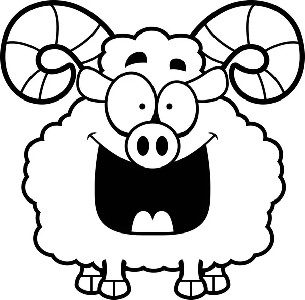 Feliz carneiro de desenho animado — Vetor de Stock